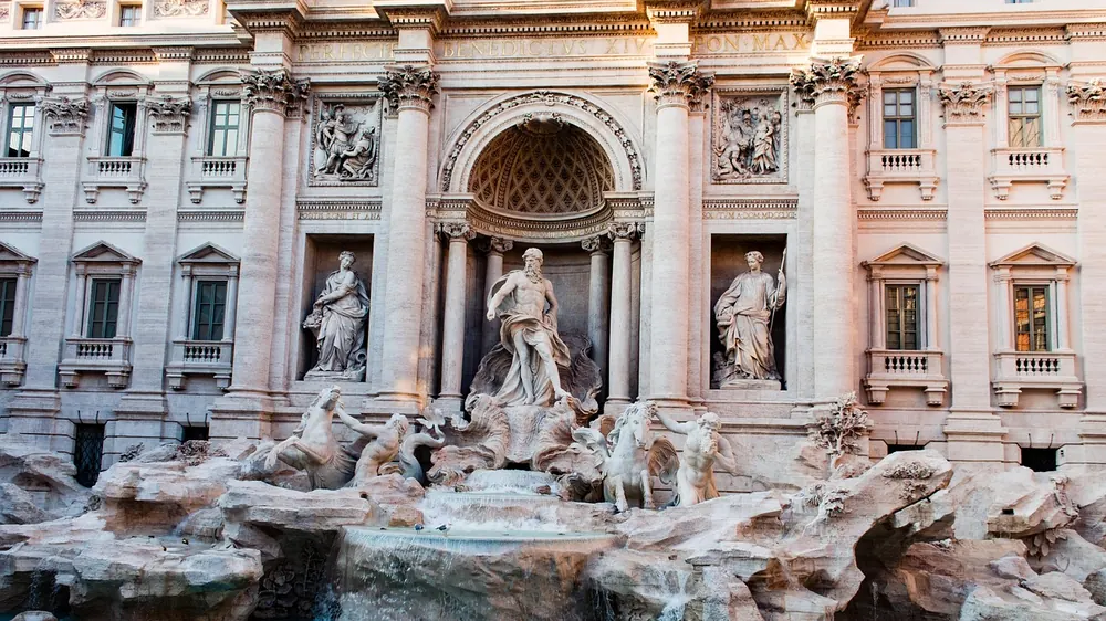 La Fontana di Trevi a Roma